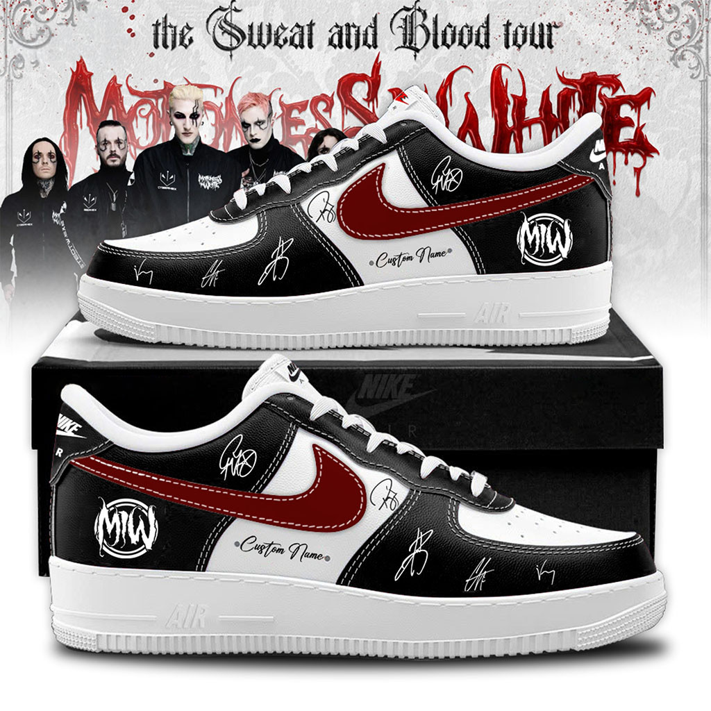 Personalized Motionless In White The Sweat & Blood Tour 2026 Signature Sneakers MIW Merch