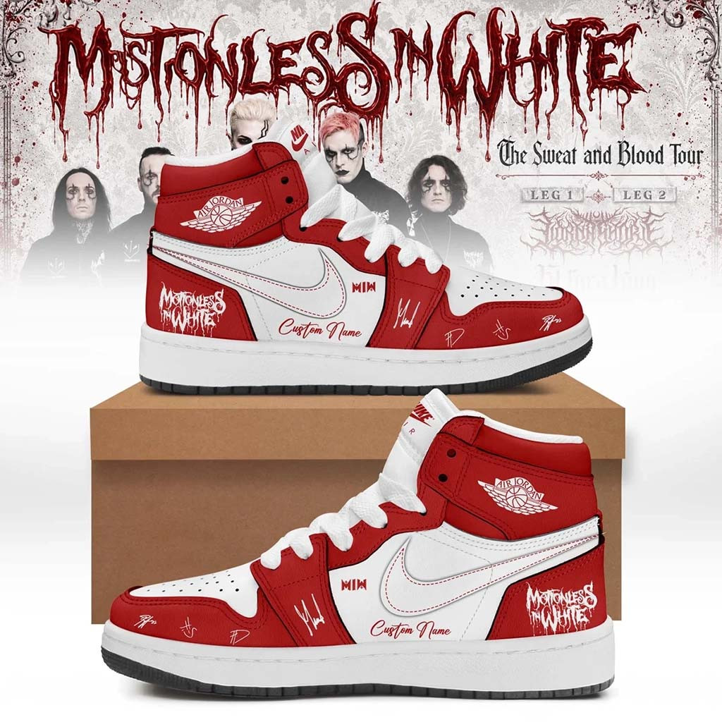 Personalized Motionless In White The Sweat And Blood Tour 2026 Sneakers MIW Merch Fan Gear