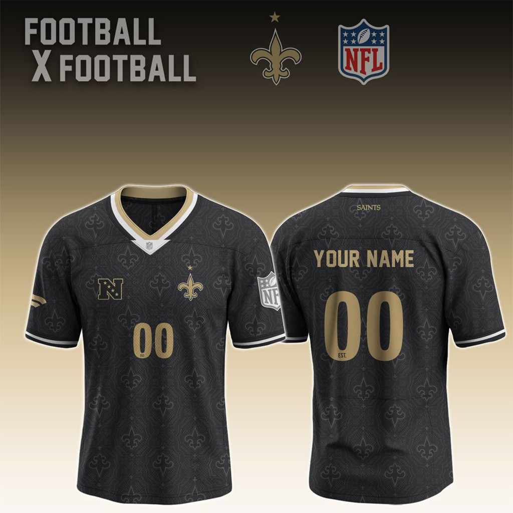 Personalized New Orleans Saints Football X Football 2026 Jersey NO Saints Merch Fan Gifts