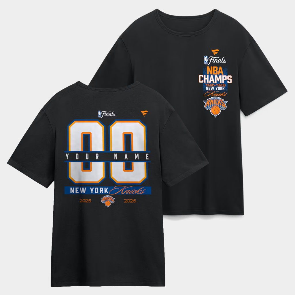 Personalized New York Knicks Championship Shirt NY Knicks 2026 Finals Champions T-Shirt Black