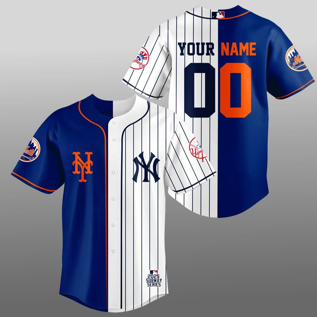 Personalized New York Mets X New York Yankees 2026 Subway Series Baseball Jersey Fan Merch
