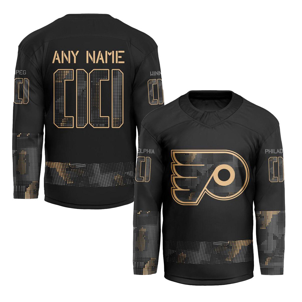Personalized NHL Philadelphia Flyers Military Appreciation Design Hockey Jersey Flyers Merch