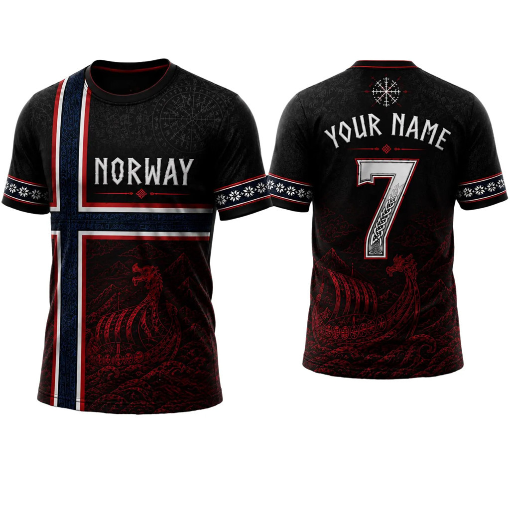 Personalized Norway World Cup Merch 2026 Norway Soccer Jersey FIFA Game Day Apparel Black
