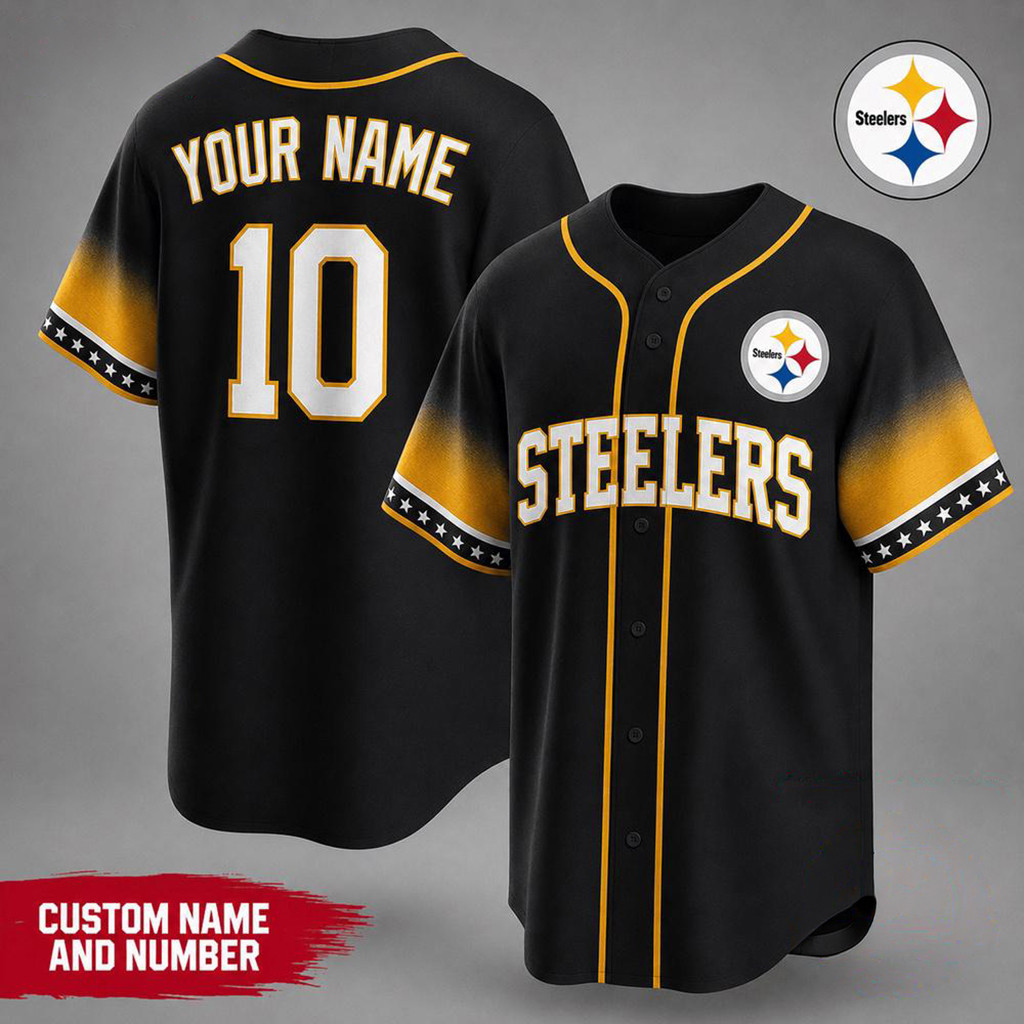 Personalized Pittsburgh Steelers Team Pride Baseball Jersey Pittsburgh Steelers Merch Present