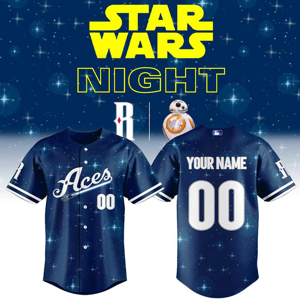 Personalized Reno Aces Star Wars Night Baseball Jersey 2026 Reno Aces Merch Gift For Husband