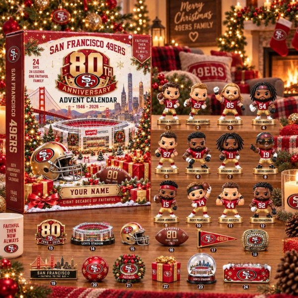 Personalized San Francisco 49ers Christmas 2026 Anniversary Advent Calendar SF 49ers Merch - Image 2