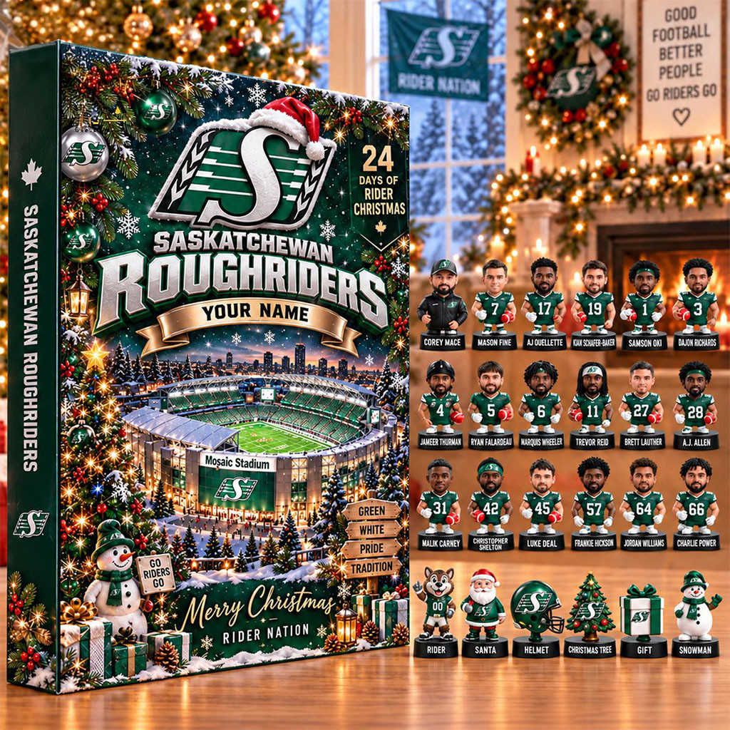 Personalized Saskatchewan Roughriders Merry Christmas Advent Calendar Xmas Tree Ornaments 2026