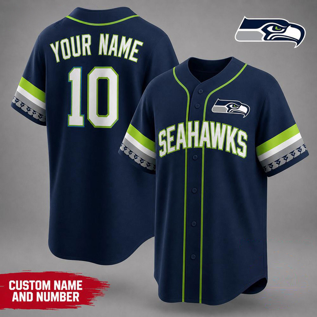 Personalized Seattle Seahawks Merch Seattle Seahawks Team Pride Baseball Jersey Gifts For Him