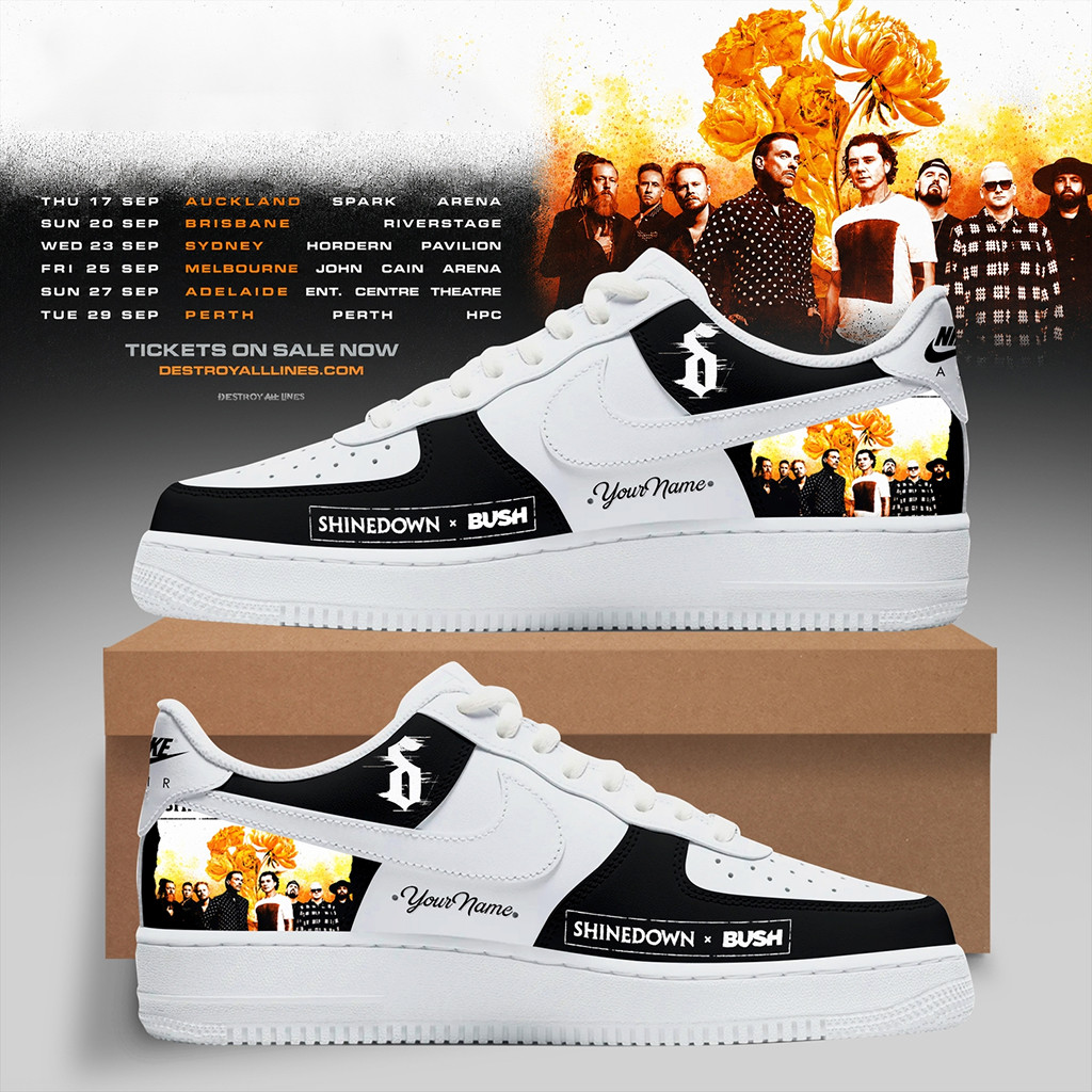 Personalized Shinedown X Bush Australia Tour 2026 Shoes Sneakers Shinedown X Bush Merch