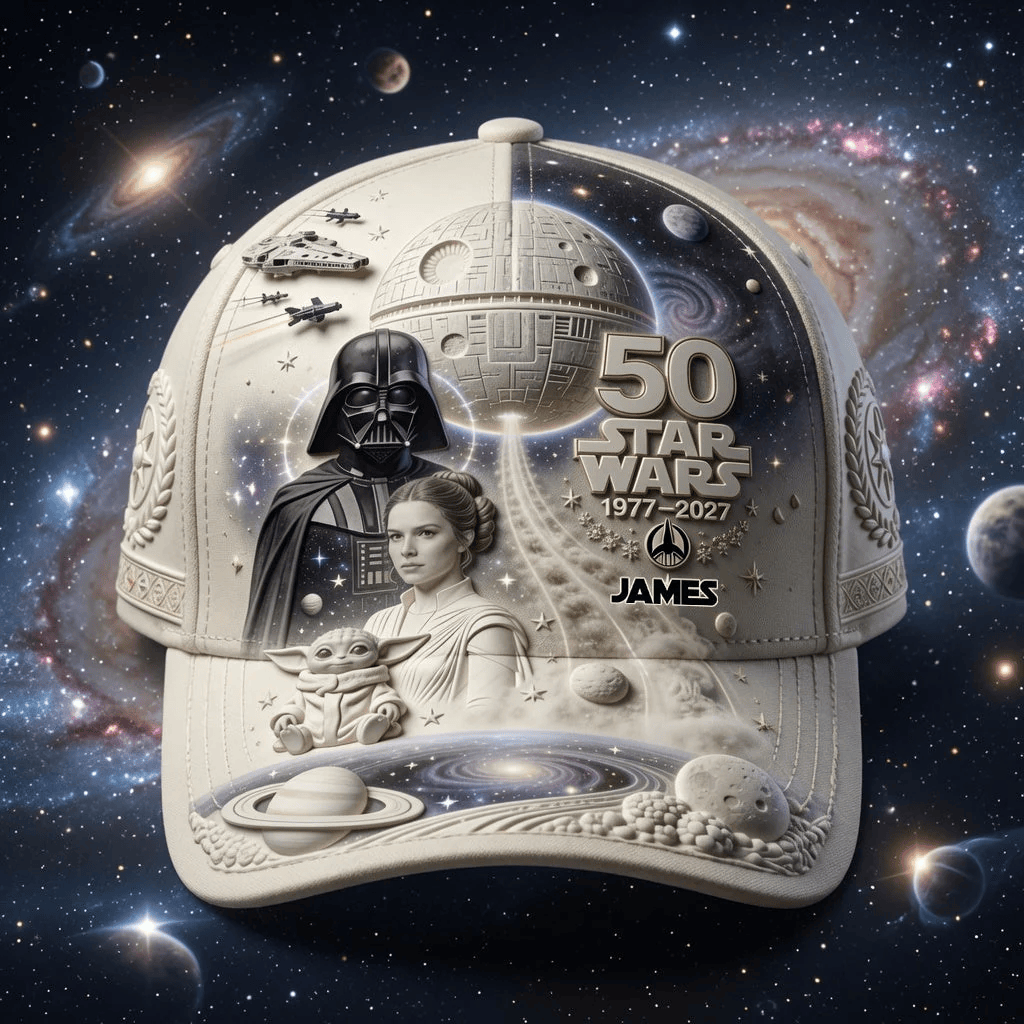 Personalized Star Wars 50th Anniversary 2027 Hat Dark Side The Force Cap Star Wars Merch
