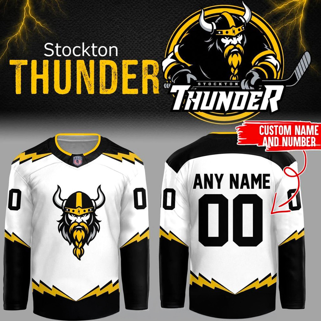 Personalized Stockton Thunder FPHL 2026 Jersey Stockton Thunder Merch Ice Hockey Fan Gifts