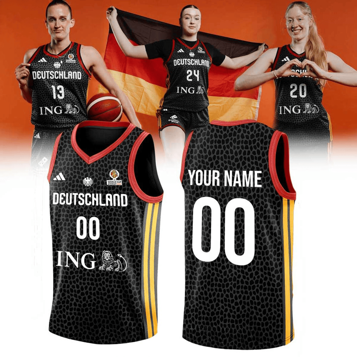 Personalized Team Deutscher FIBA Women’s Basketball World Cup 2026 Jersey Fan Merch