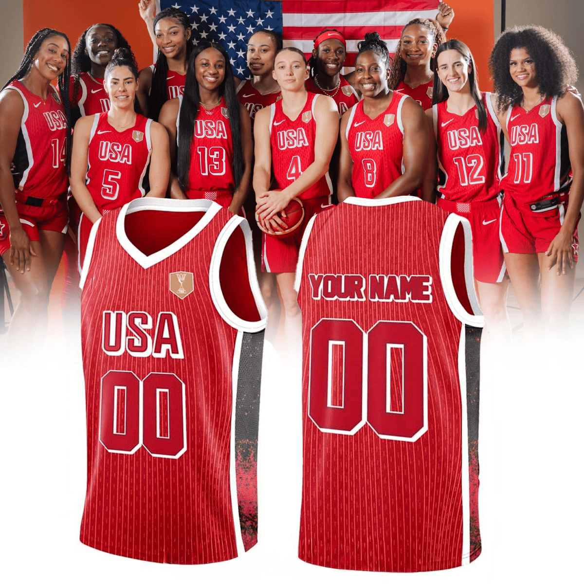 Personalized Team USA FIBA Women’s Basketball World Cup 2026 Jersey USA Basketball Merch