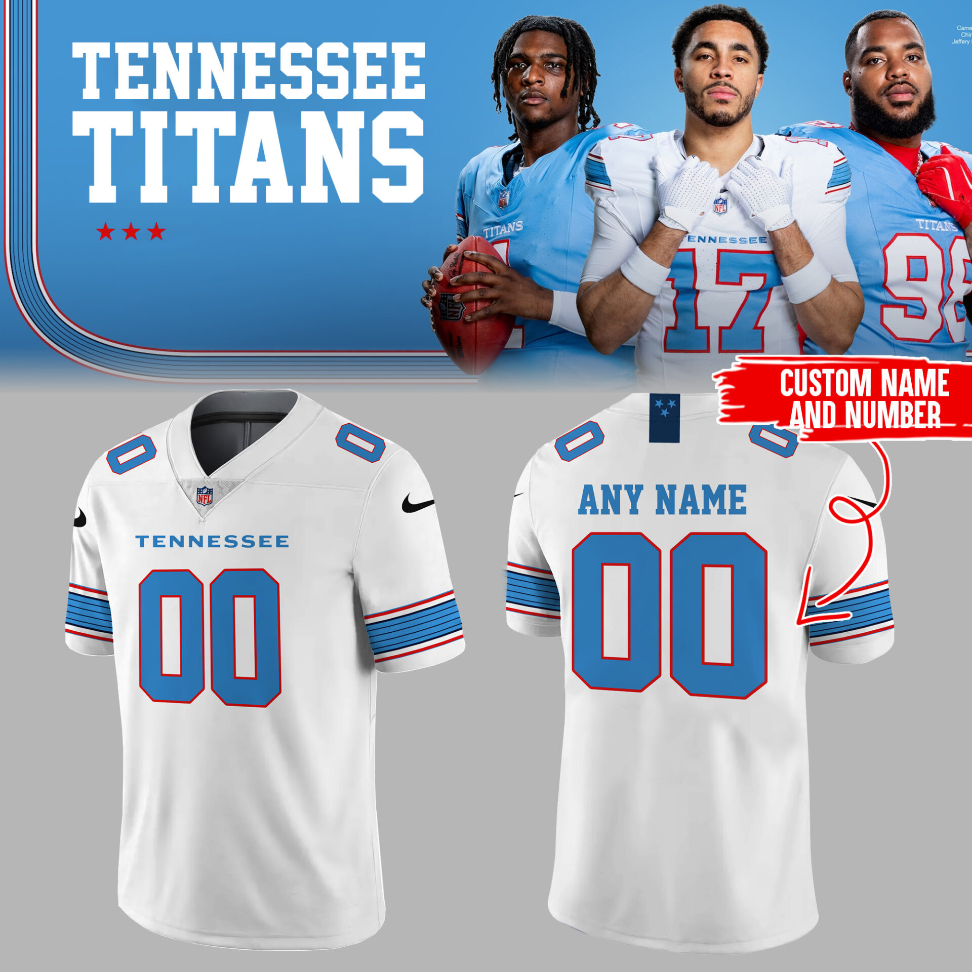 Personalized Tennessee Titans 2026 A New Chapter Jersey Tennessee Titans Merch Gifts For Fans