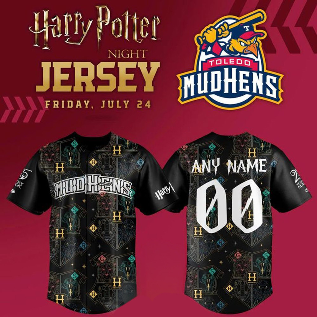Personalized Toledo Mud Hens 2026 Harry Potter Night Special Baseball Jersey Hens Merch