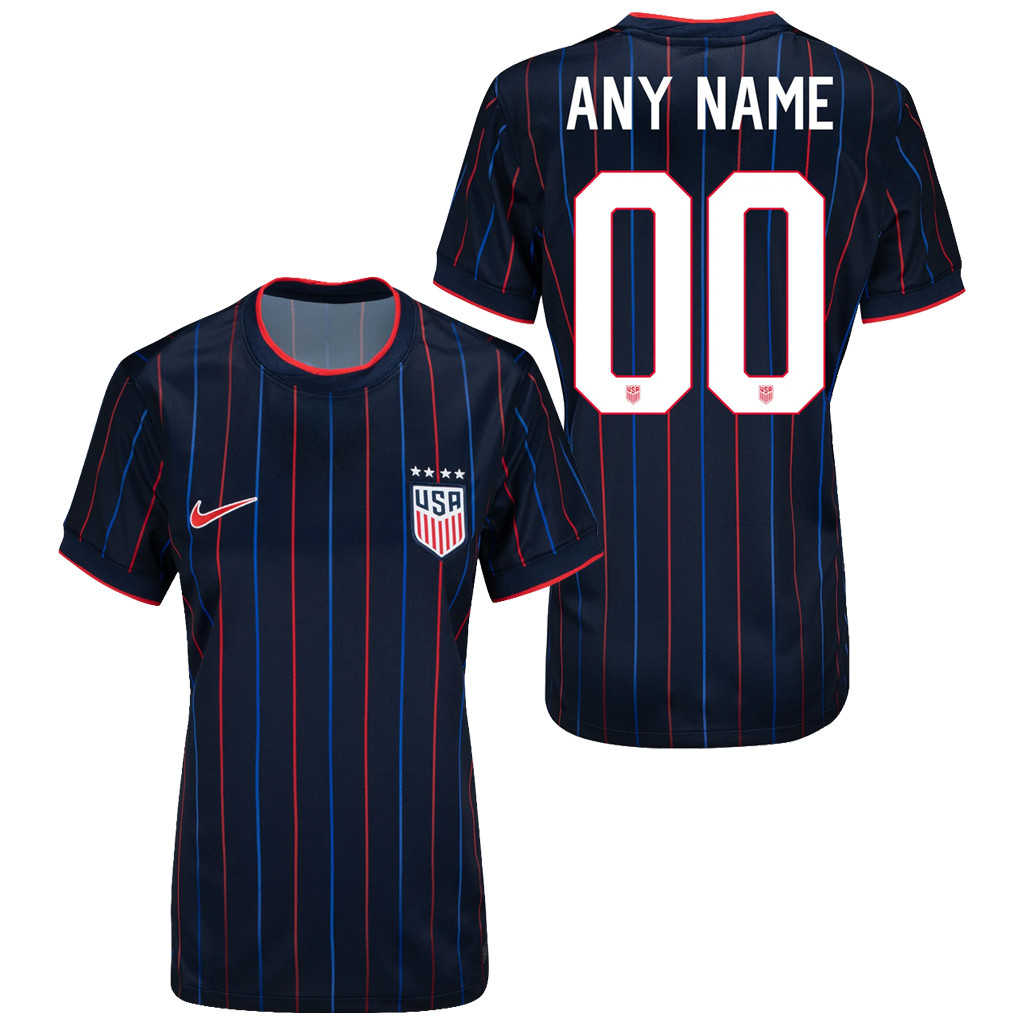 Personalized USWNT Merch USWNT 2025 Heartbeat Away Stadium Jersey Soccer Lover Gift For Her