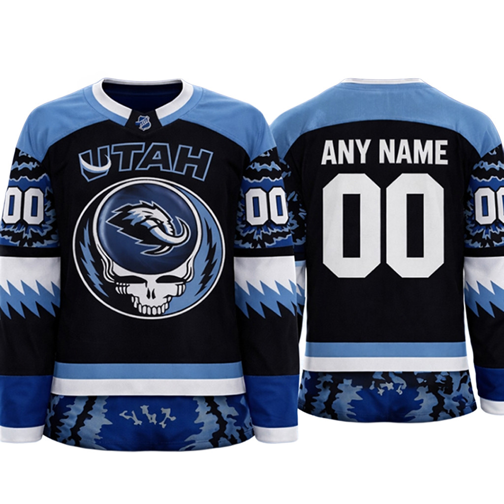 Personalized Utah Mammoth X Grateful Dead Hockey Jersey Fan Merch Gifts For Brothers