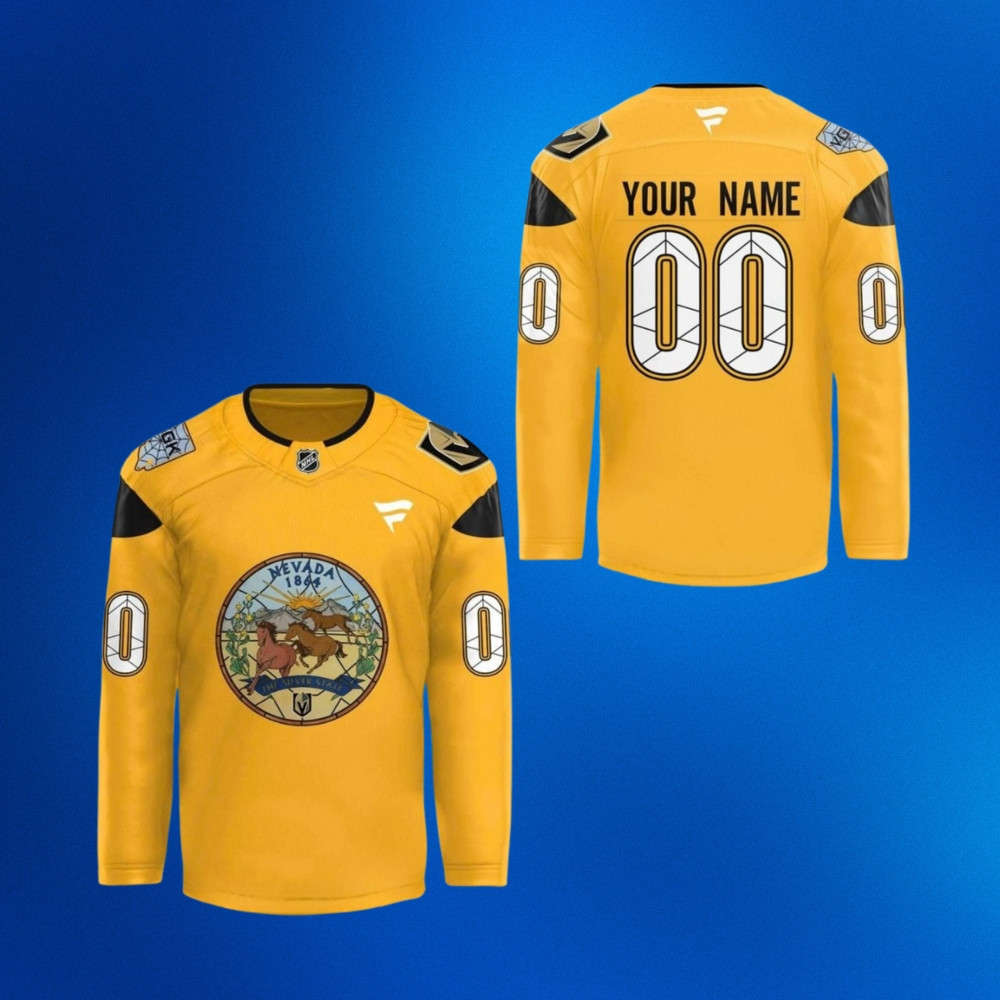 Personalized Vegas Golden Knights Nevada Day 2026 Celebrate Hockey Jersey Gifts For Fans