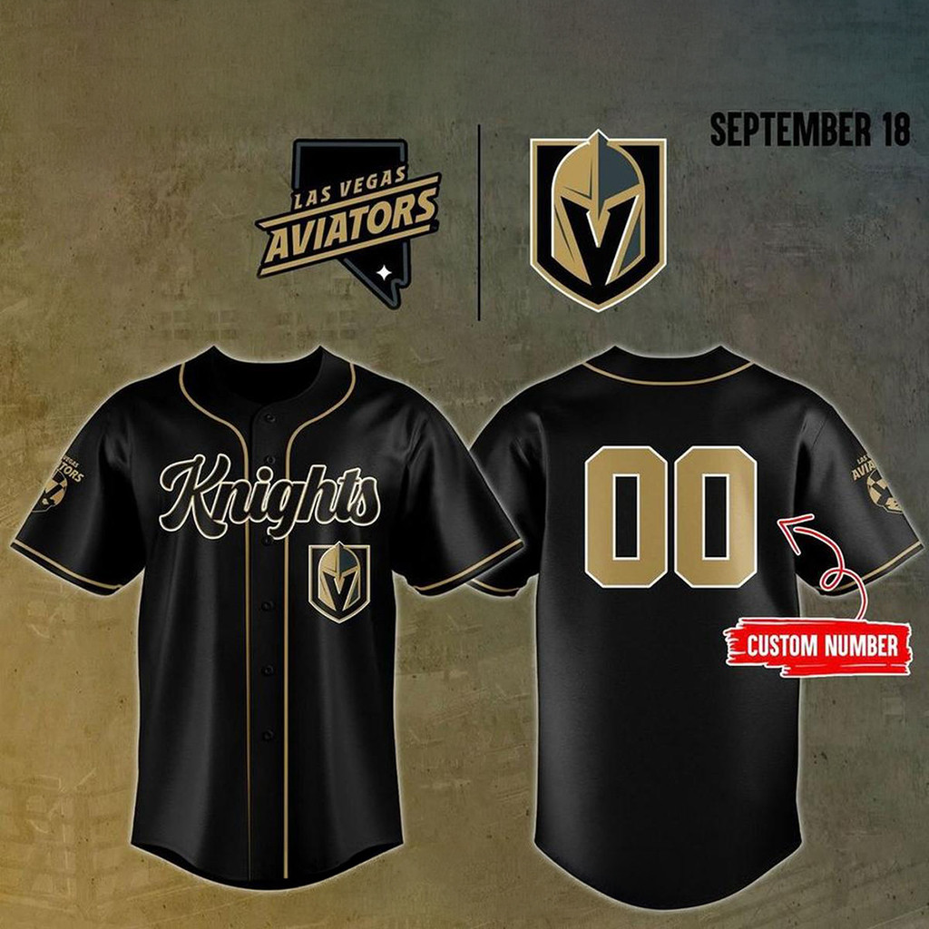 Personalized Vegas Golden Knights X Las Vegas Aviators Baseball Jersey 2026 Fan Merch Gifts