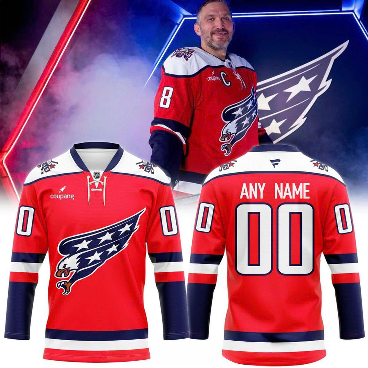 Personalized Washington Capitals The Screaming Eagle 2026 Night Hockey Jersey Capitals Merch