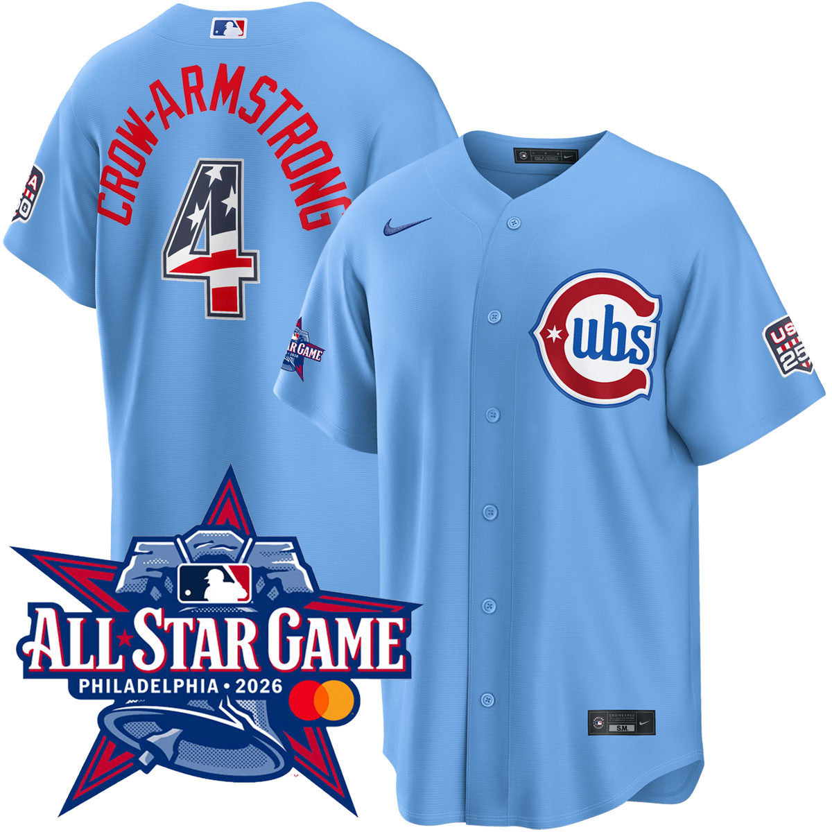 Pete Crow-Armstrong Chicago Cubs 2026 All-Star Edition Stars & Stripes Alternate Jersey - Blues