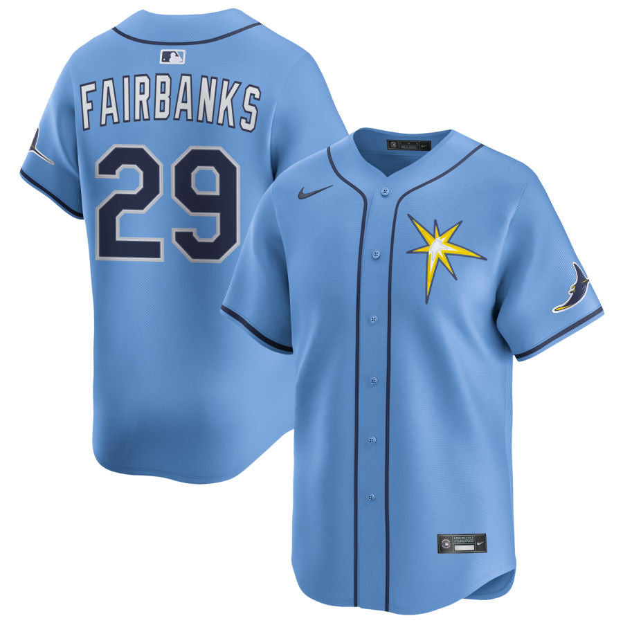 Pete Fairbanks Tampa Bay Rays 2025 Alternate Limited Jersey - Light Blue