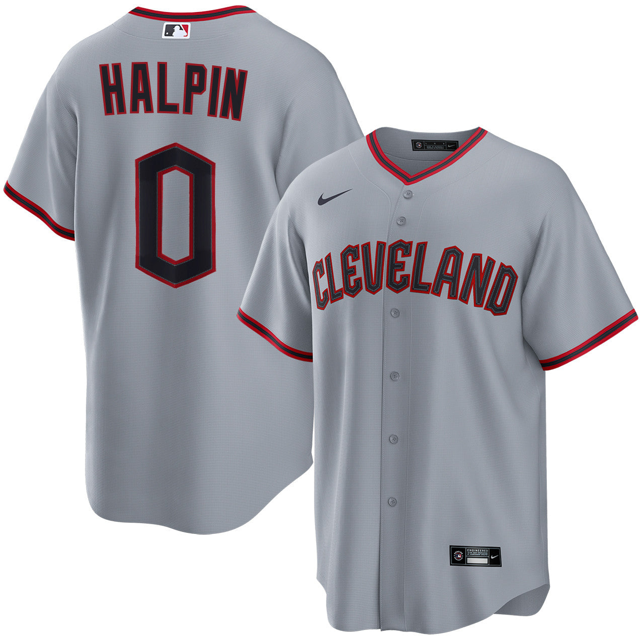 Petey Halpin Cleveland Guardians 2026 Road Jersey - Grey