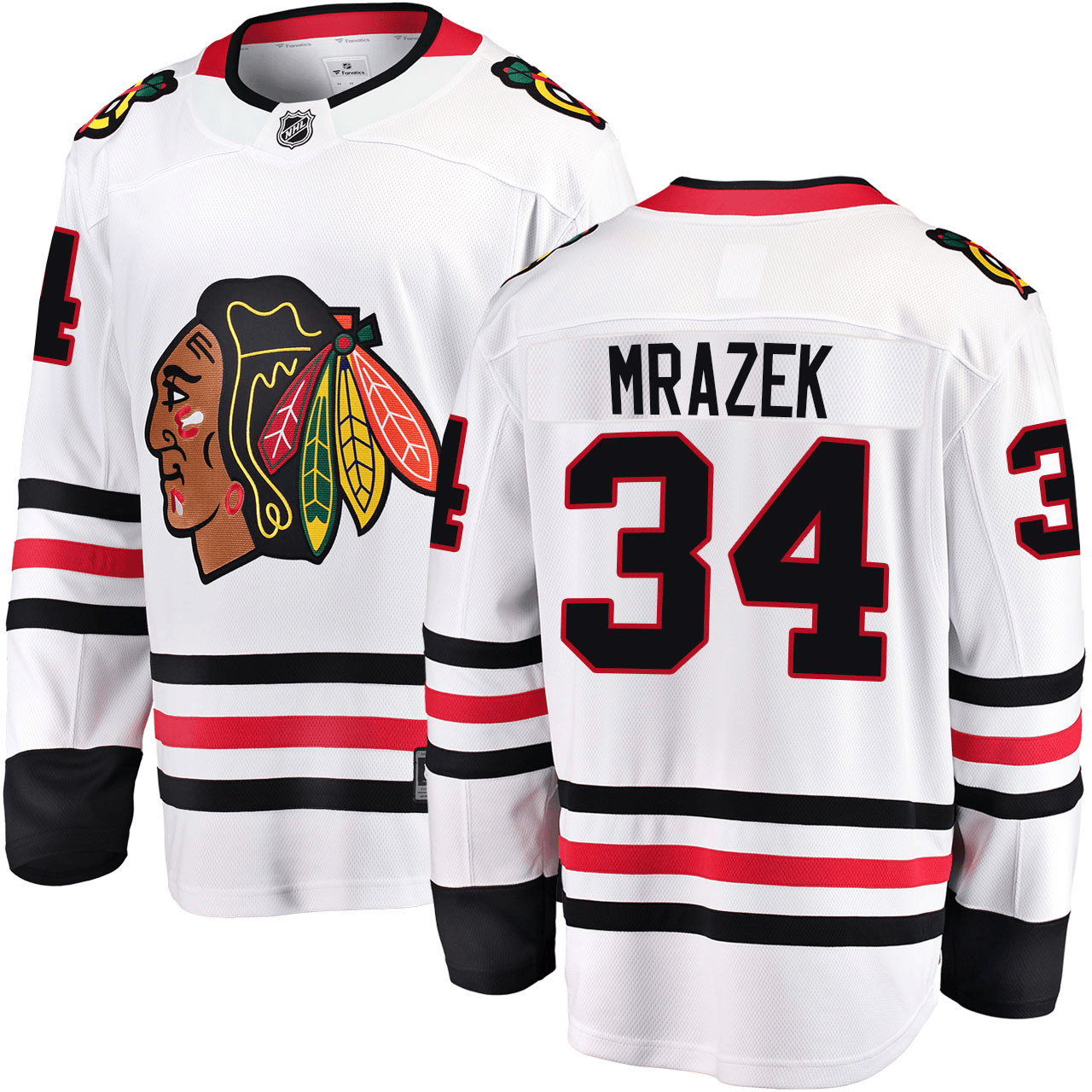 Petr Mrazek Chicago Blackhawks 2025 Road Breakaway White Jersey