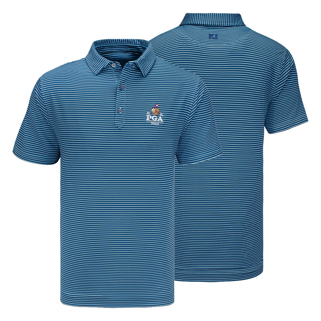 PGA Championship Merch FootJoy 2027 PGA Championship Smooth Stripe Polo Shirt Best Golf Gifts