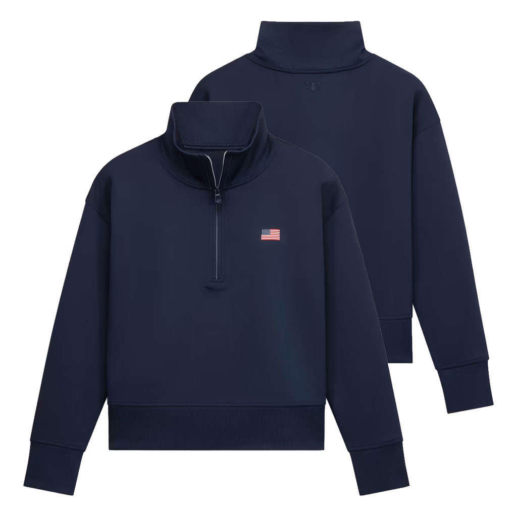 PGA Presidents Cup Merch 2026 B Draddy Navy Presidents Cup Team USA Meryl Quarter-Zip Shirt