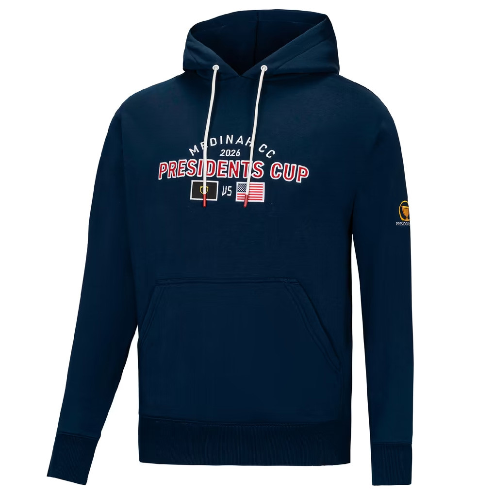 PGA Presidents Cup Merch 2026 Navy Presidents Cup Hoodie Good Golf Gifts For Men