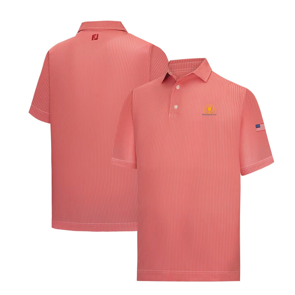 PGA Presidents Cup Merch 2026 Presidents Cup Team USA Tee Time Print Polo Shirt Golfers Gear