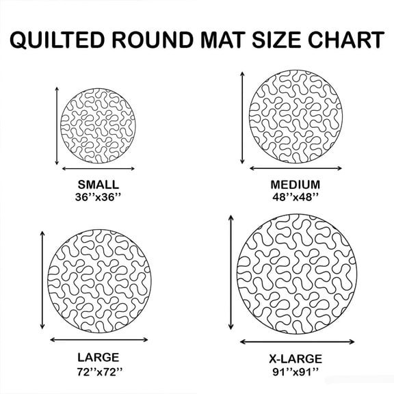 Phantom Hollow Quilted Round Mat Round Small Rugs Great Halloween Gifts - Image 2