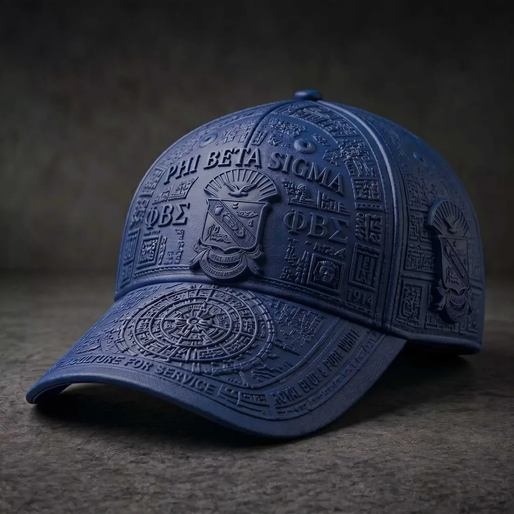 Phi Beta Sigma 1914 Embossed Royal Blue Fraternity Baseball Hat Phi Beta Sigma Merch Fan Gifts