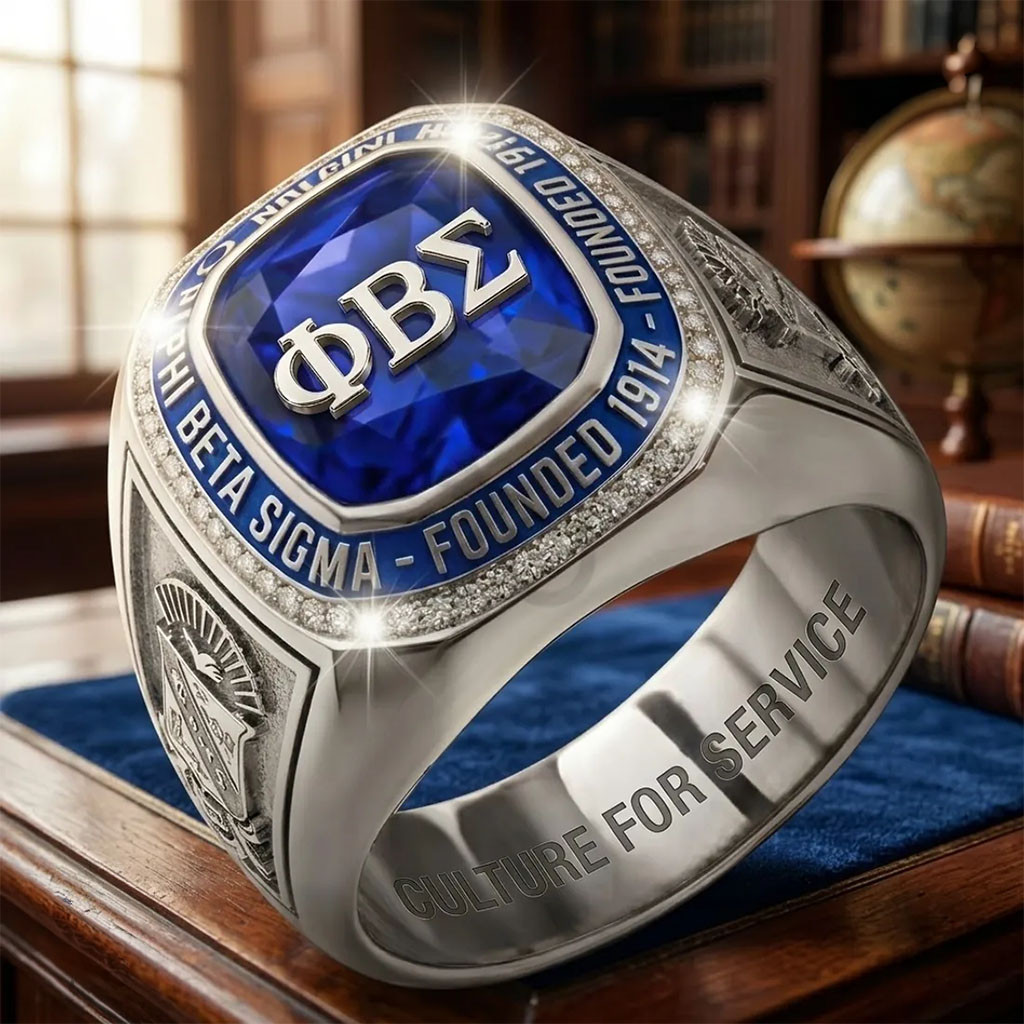 Phi Beta Sigma Culture For Service Ring PBS Fraternity Merch Best Gift For Fathers