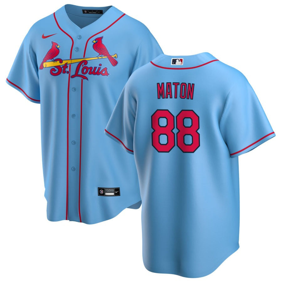 Phil Maton St. Louis Cardinals 2025 Alternate Jersey - Light Blue