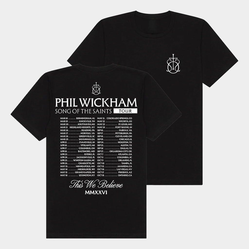 Phil Wickham Merch 2026 SOTS Classic Tour T-Shirt Black This We Believe Shirt Religious Gifts