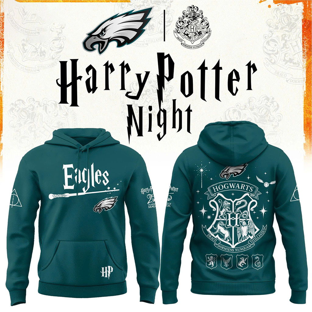 Philadelphia Eagles Harry Potter 25th Anniversary Hoodie 2026 Eagles Merch Gift For Game Day