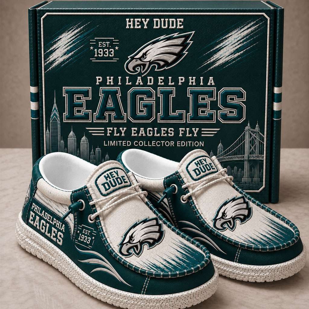 Philadelphia Eagles Merch Est 1933 Fly Eagles Fly Slip-On Loafers Gifts For Football Fan