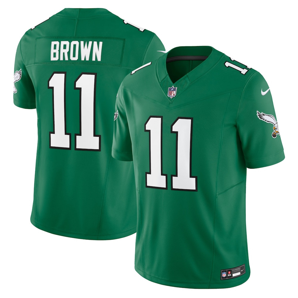 Philadelphia Eagles Merch - Men's A.J. Kelly Vapor F.U.S.E. Limited Jersey, Green Brown - American Football Gifts