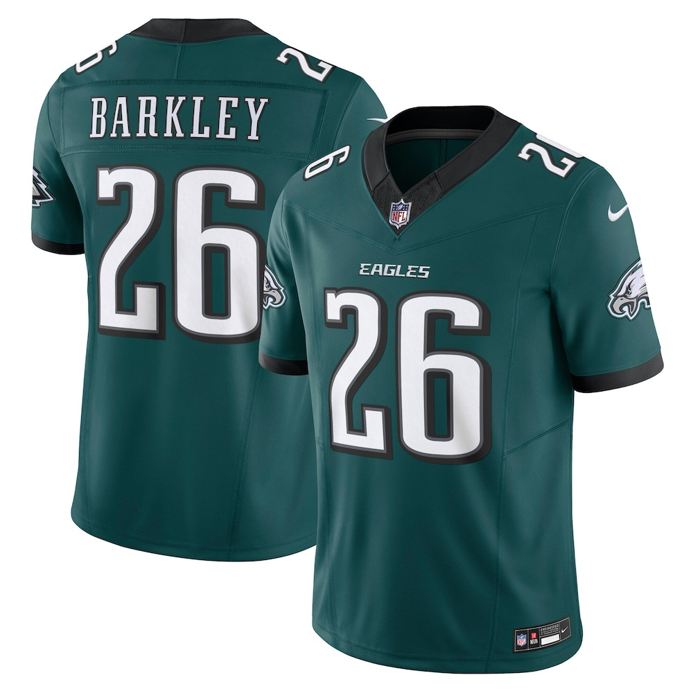 Philadelphia Eagles Merch - Men's Saquon Barkley Midnight Vapor F.U.S.E. Limited Jersey, Green - Good Football Gifts