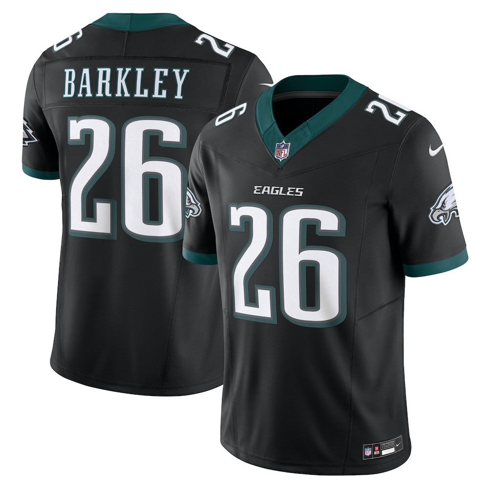 Philadelphia Eagles Merch - Men's Saquon Barkley Vapor F.U.S.E. Limited Jersey, Black - Cool Football Gift Ideas