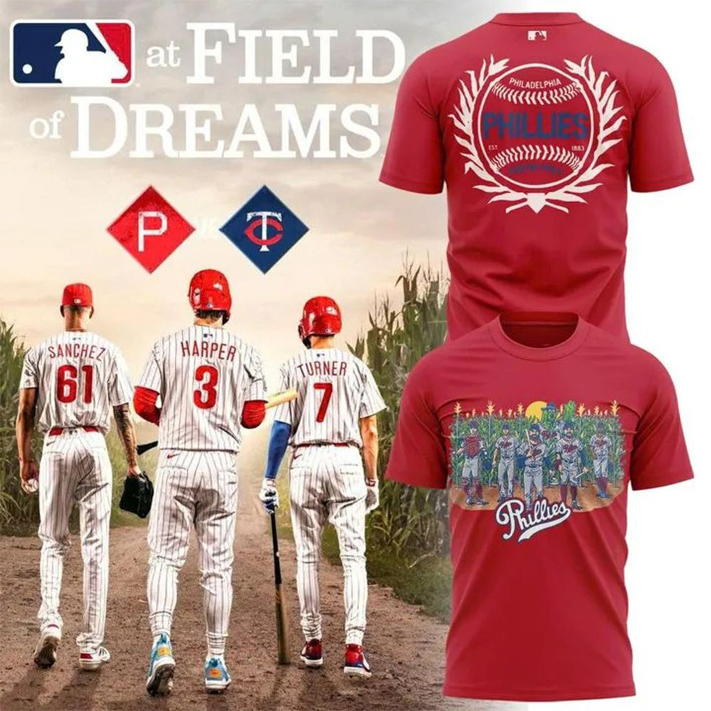 Philadelphia Phillies 2026 Field of Dreams Game Red Shirt Philadelphia Phillies Merch Gifts