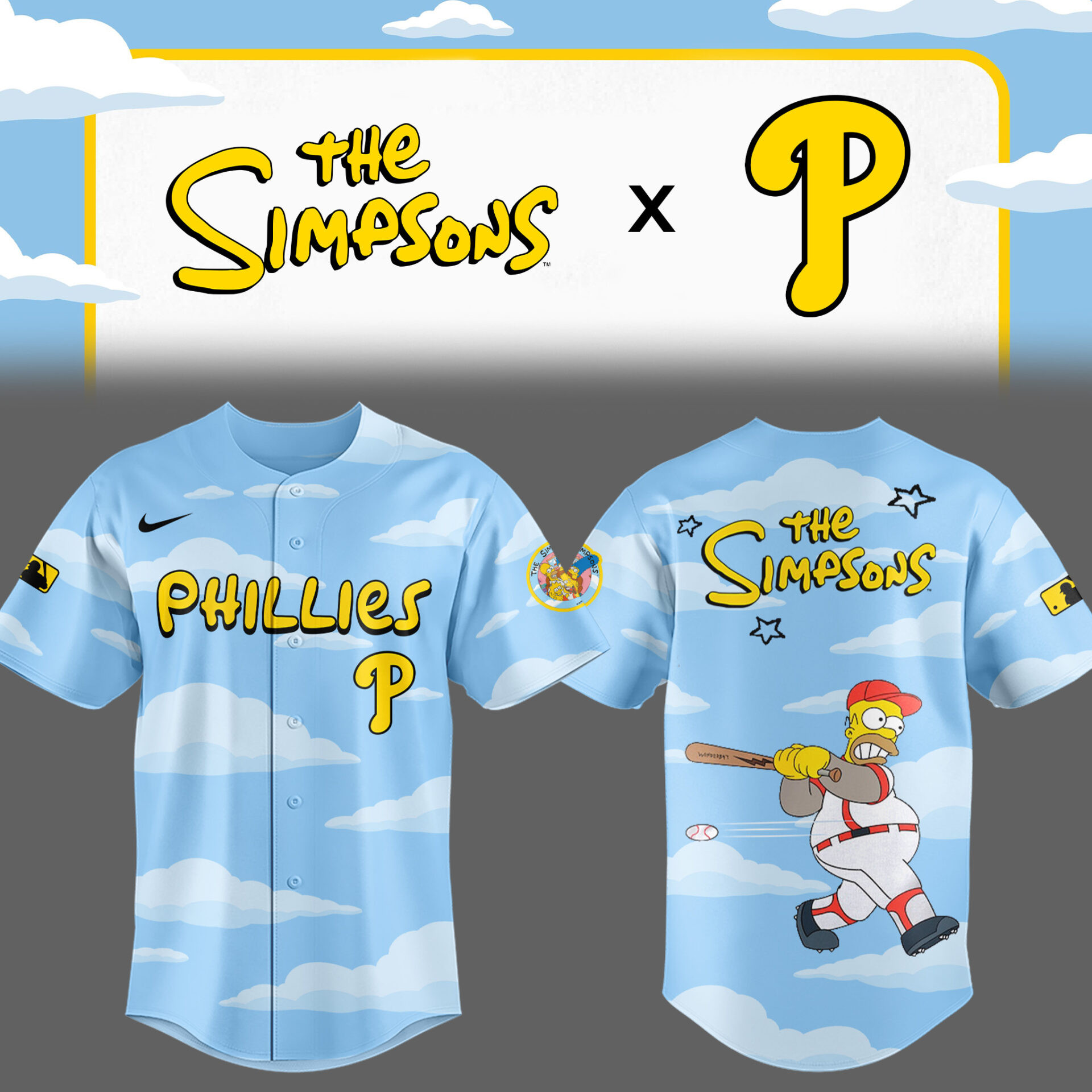 Philadelphia Phillies X The Simpsons Jersey 2026 Phillies Merch Present For Baseball Lovers