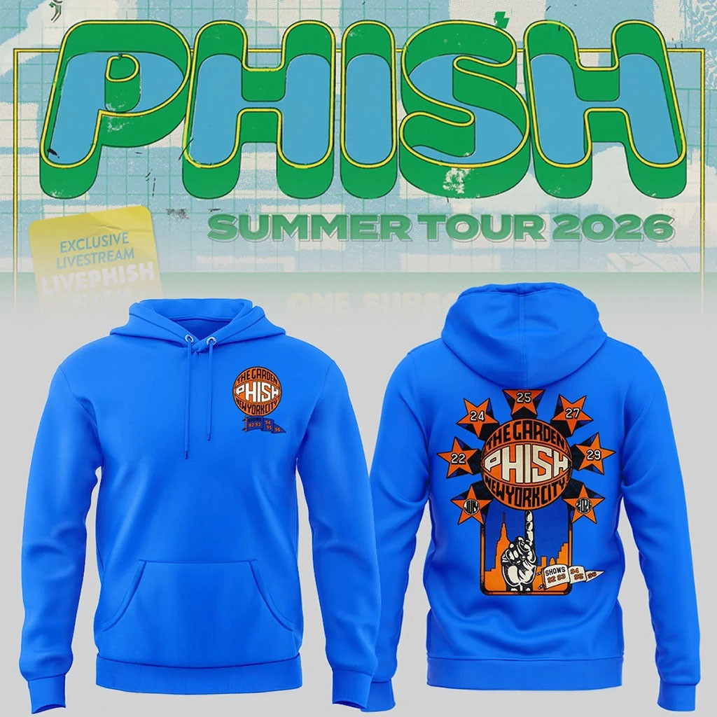 Phish Summer Tour 2026 At Madison Square Garden NY Hoodie Phish Merch Music Fan Gear