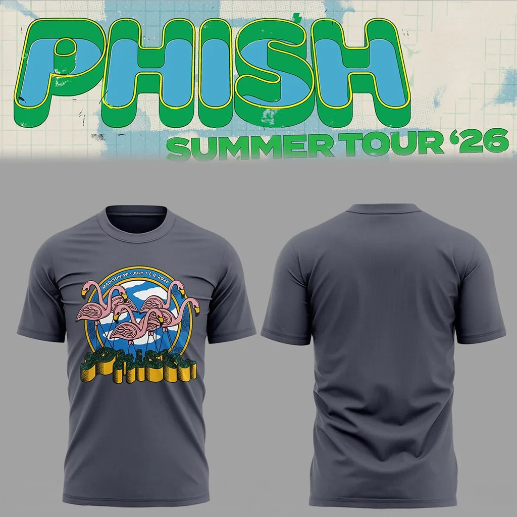 Phish Summer Tour 2026 T-Shirt Flamingo Shirt Music Fan Gear Phish Tour Merch Gifts For Brother