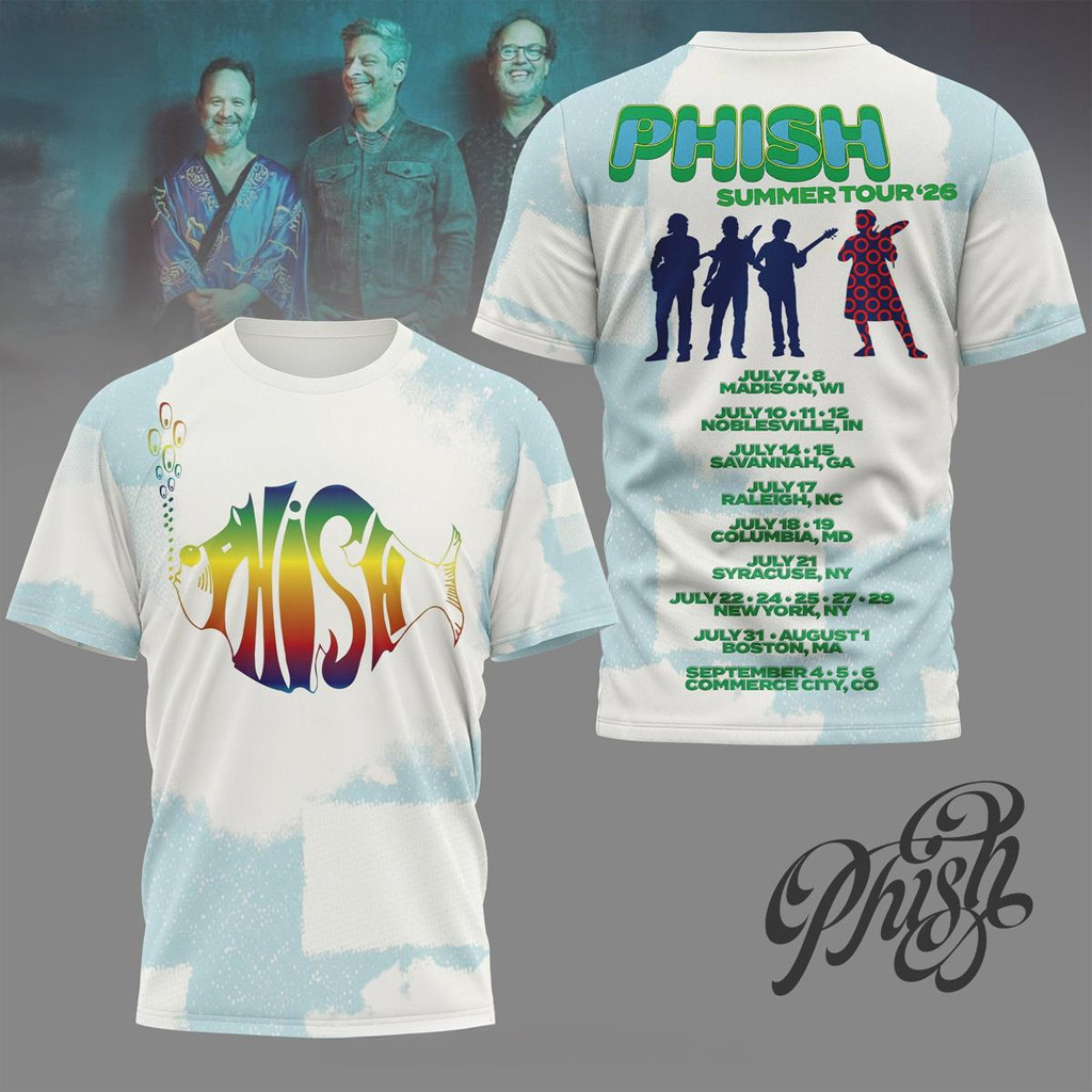 Phish Summer Tour 2026 T-Shirt Phish Merch Gift Ideas For Rock Music Lovers