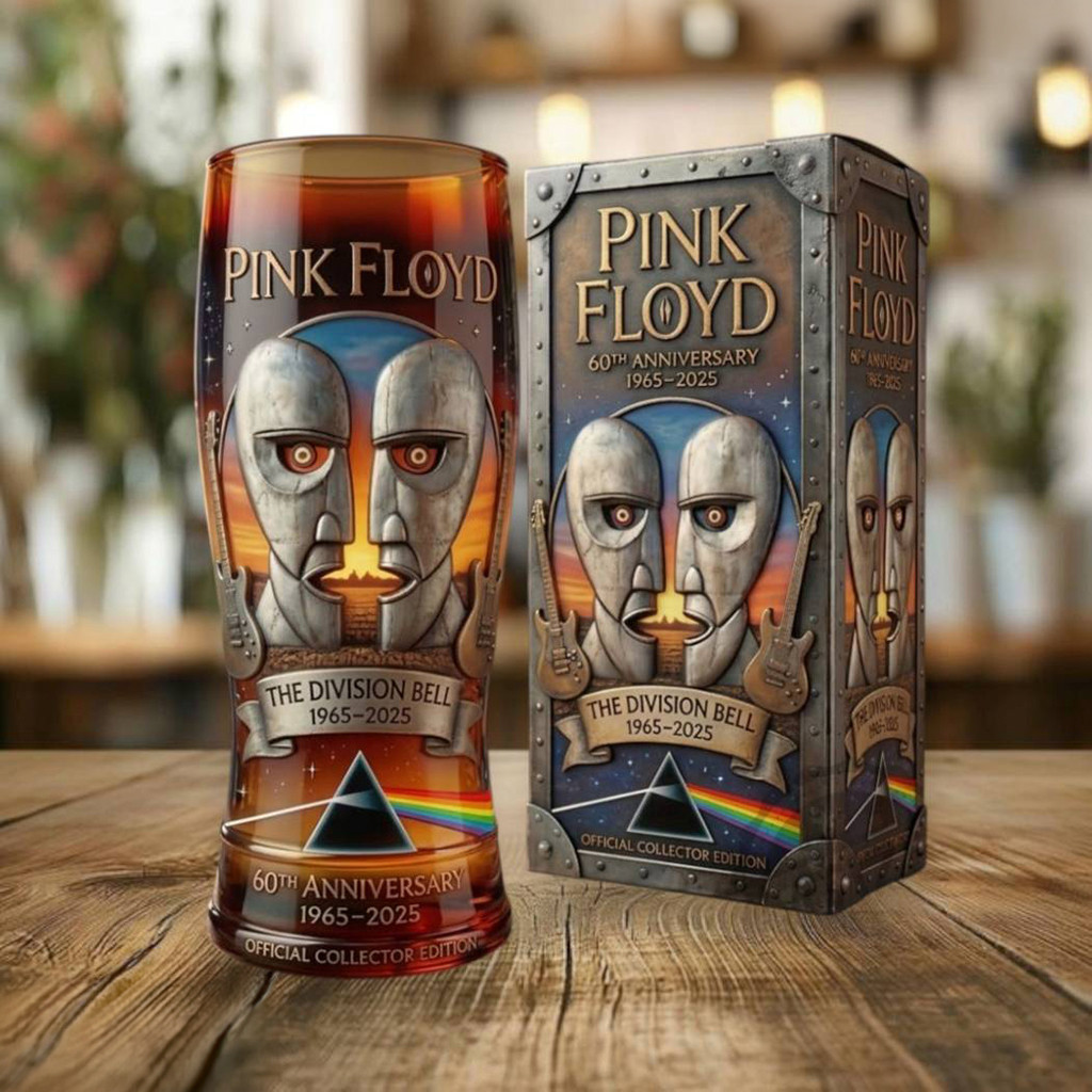 Pink Floyd 60th Anniversary The Division Bell 1965 2025 Beer Glass Pink Floyd Merch Fan Gifts