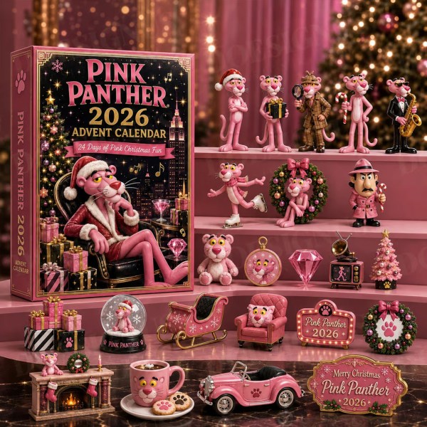 Pink Panther Ornaments Advent Calendar 2026 The Pink Panther Merch Christmas Gifts For Movie Fans - Image 2