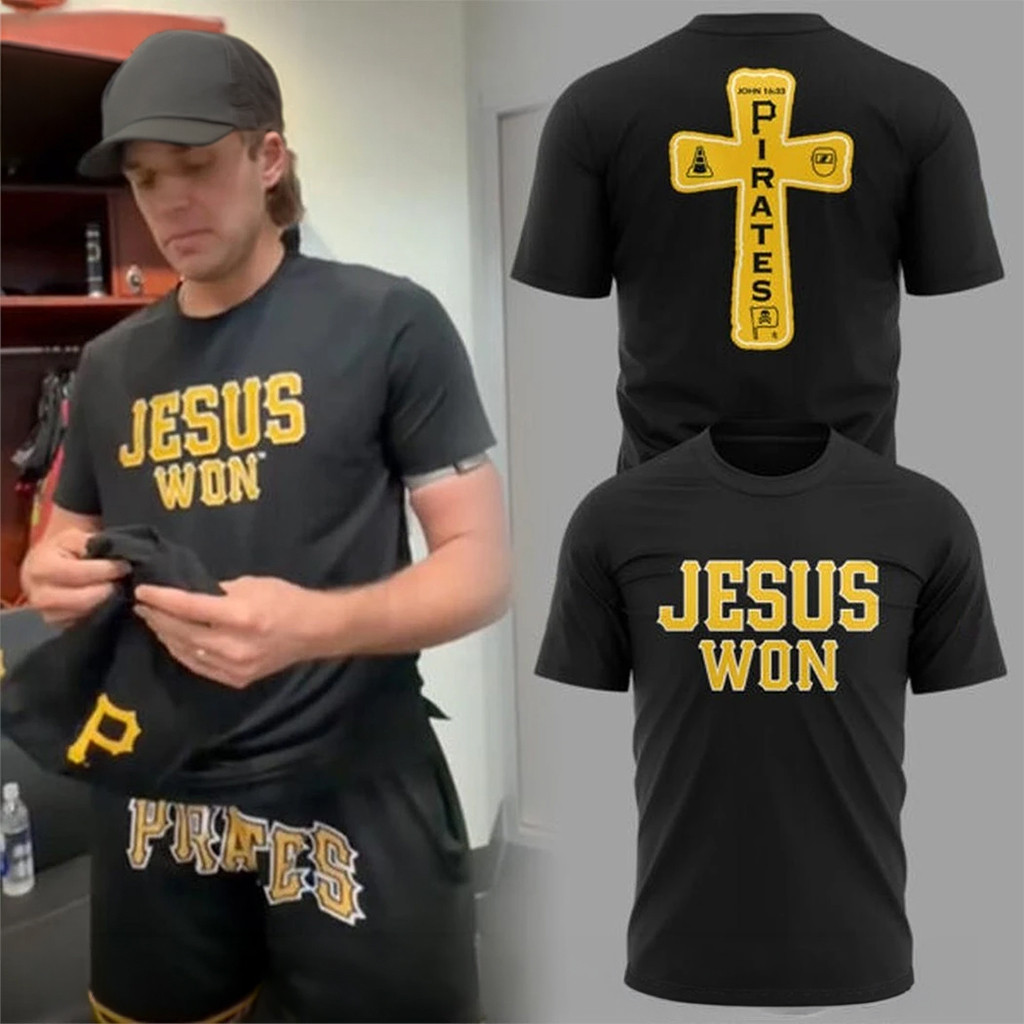 Pittsburgh Pirates Jesus Won 2026 T-Shirt Black Pirates Merch Gifts For Baseball Lovers